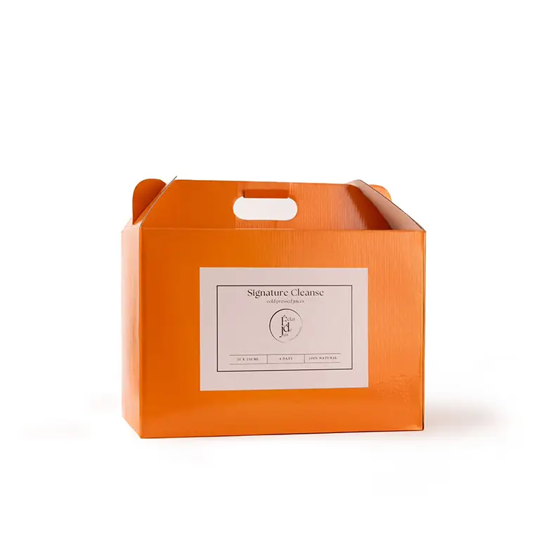 orange packaging box for products delivery